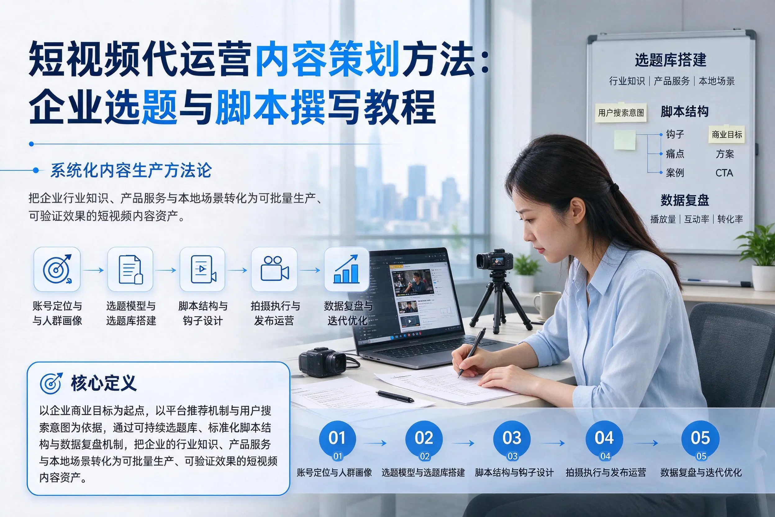 短视频代运营内容策划方法：黑河企业选题与脚本撰写教程