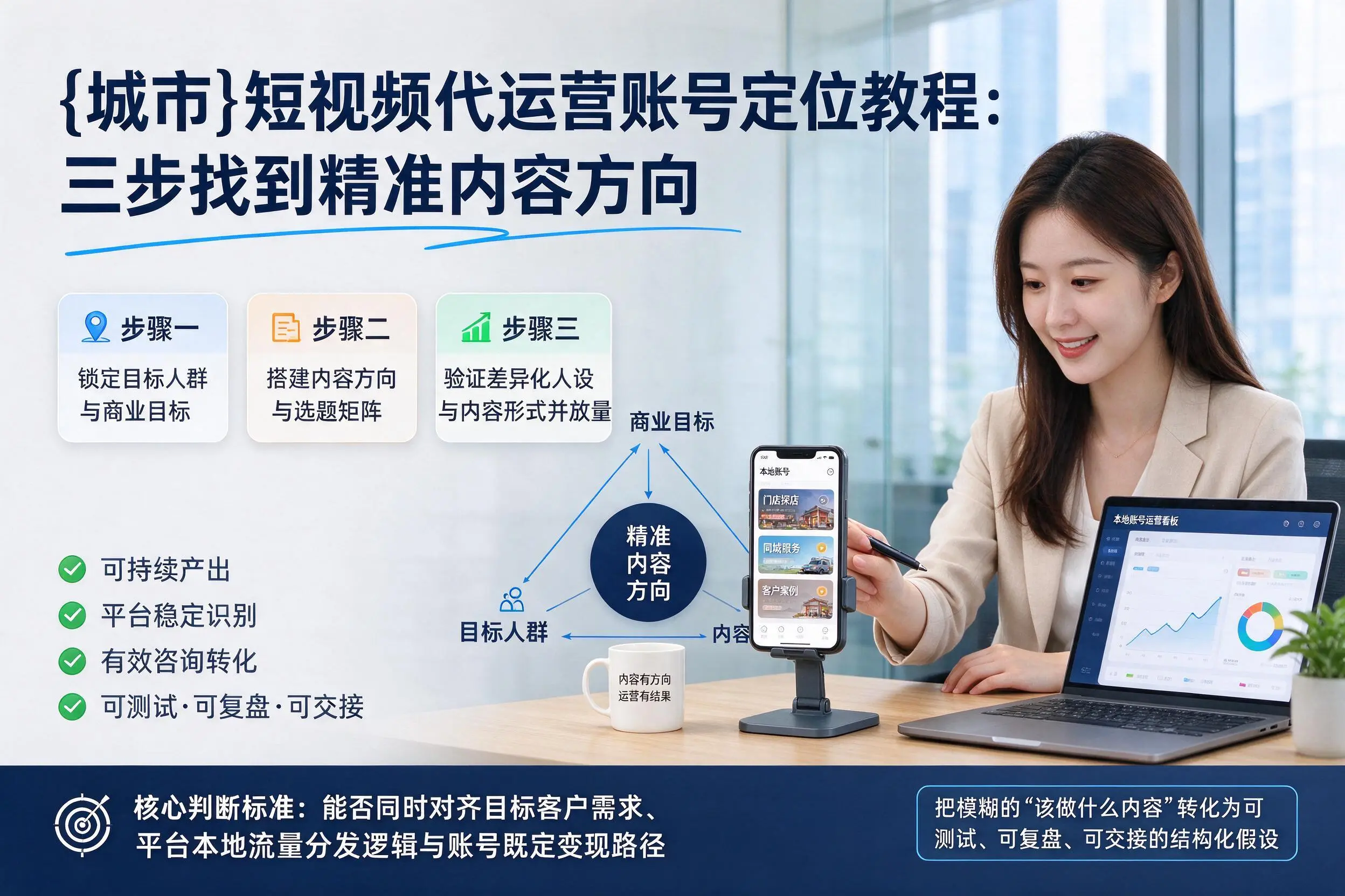 黑河短视频代运营账号定位教程：三步找到精准内容方向