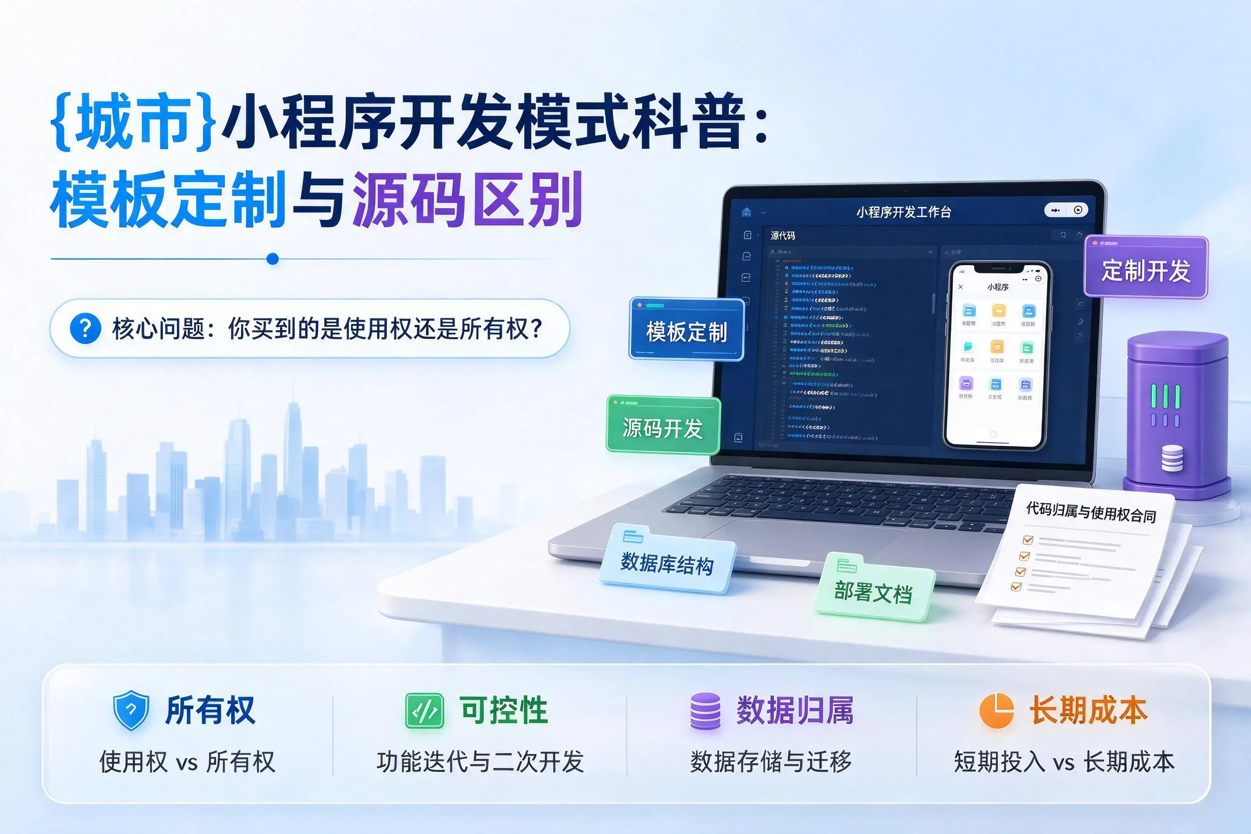 黑河小程序开发模式科普：模板定制与源码区别