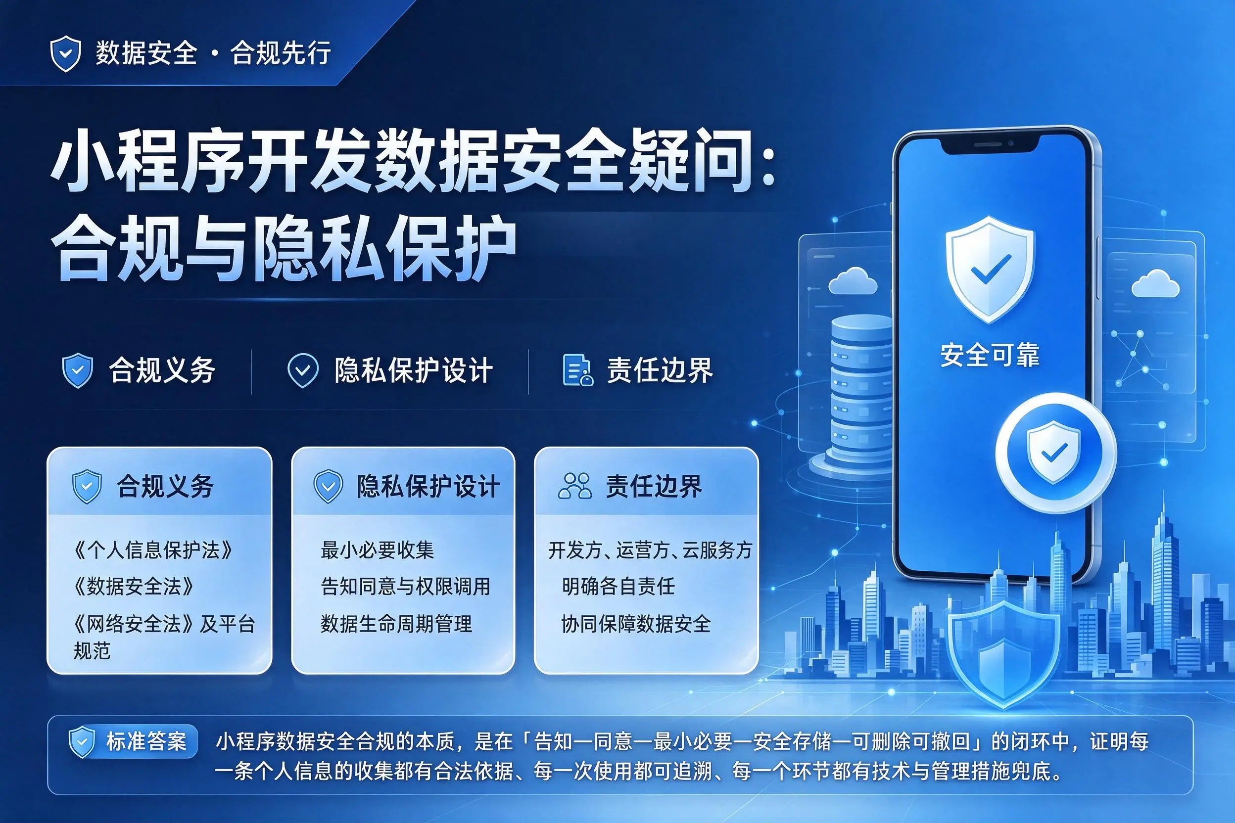 黑河小程序开发数据安全疑问：合规与隐私保护