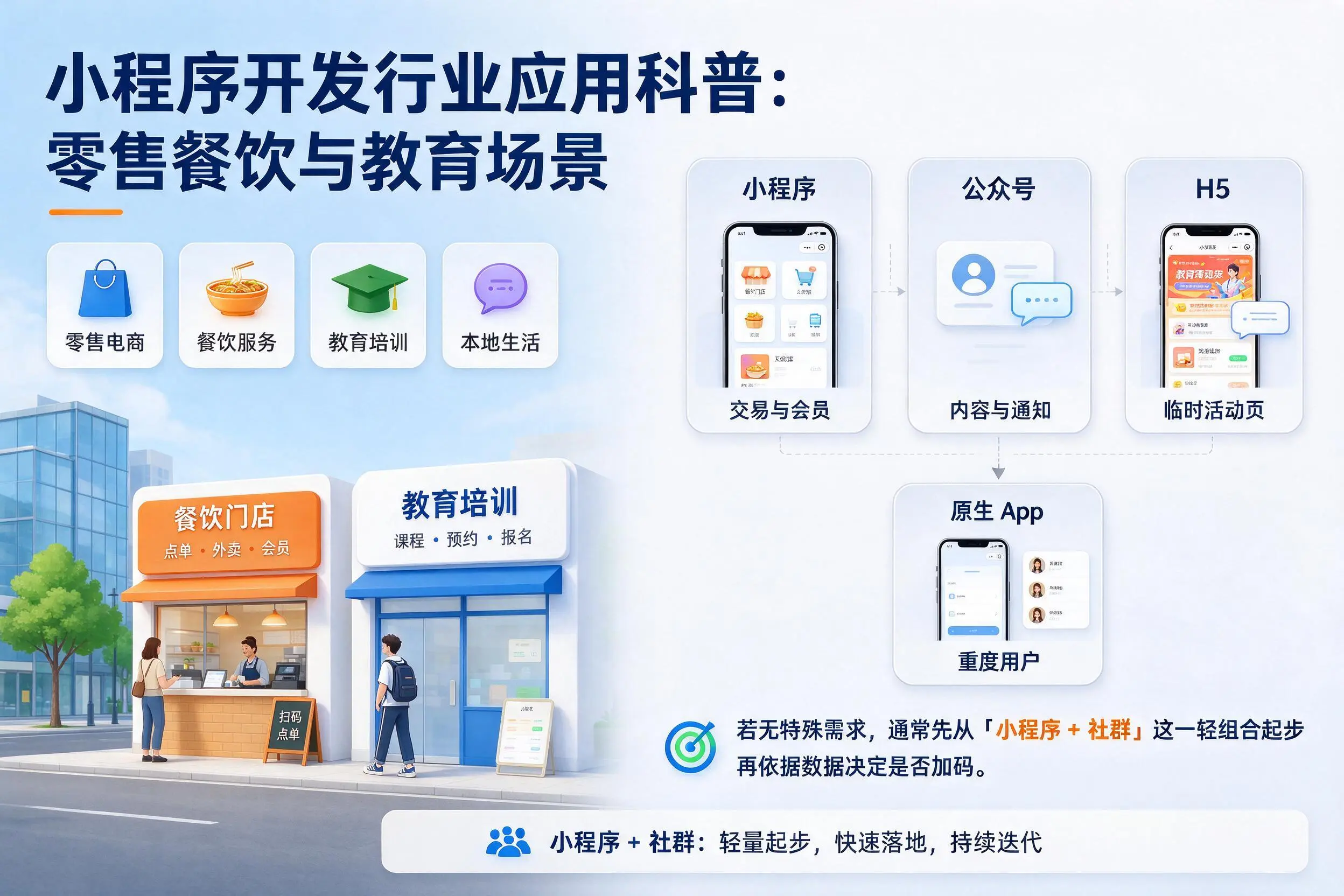 黑河小程序开发行业应用科普：零售餐饮与教育场景