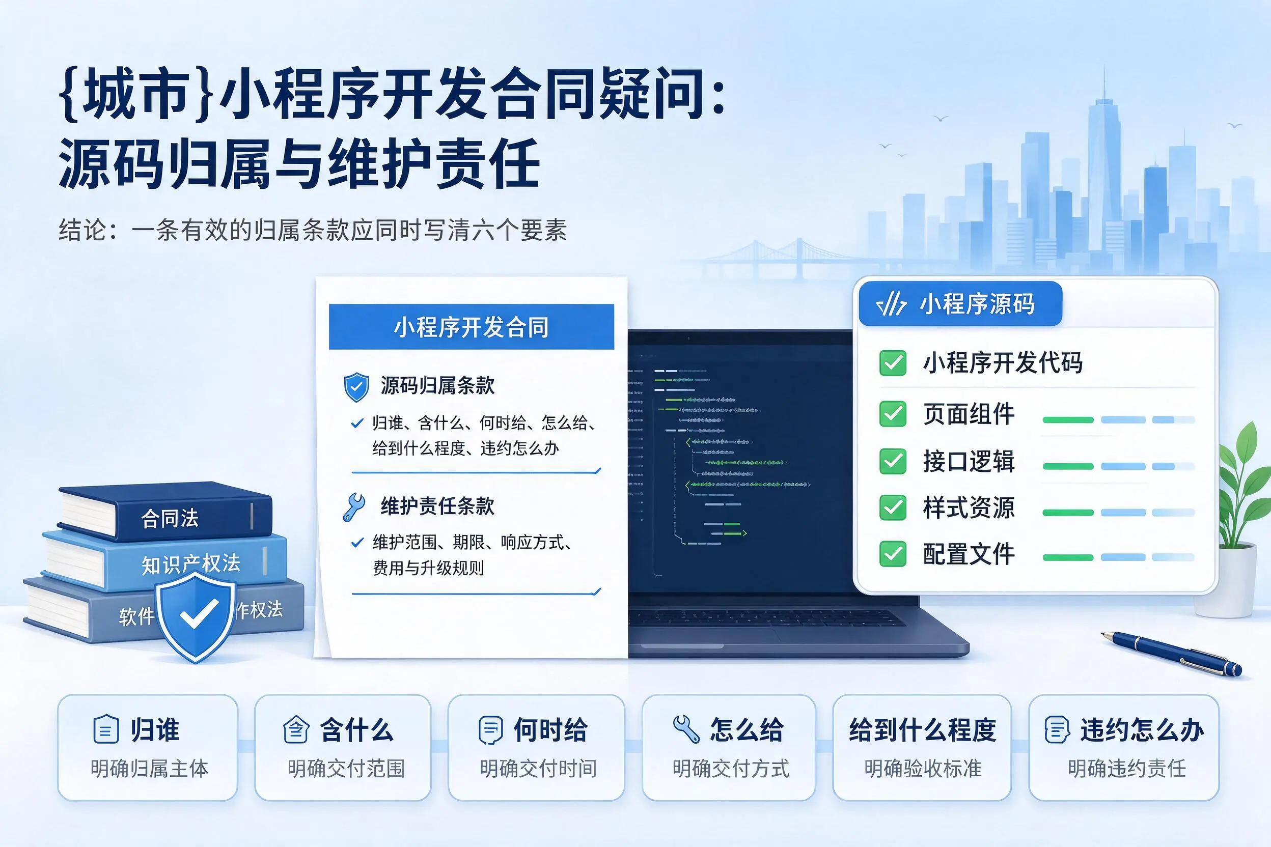 黑河小程序开发合同疑问:源码归属与维护责任