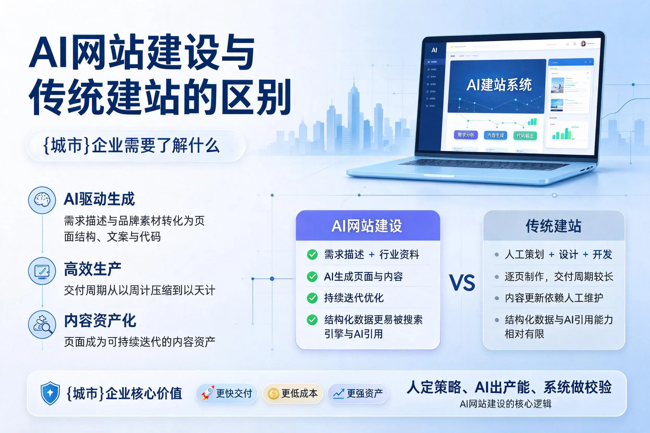AI网站建设与传统建站的区别，黑河企业需要了解什么