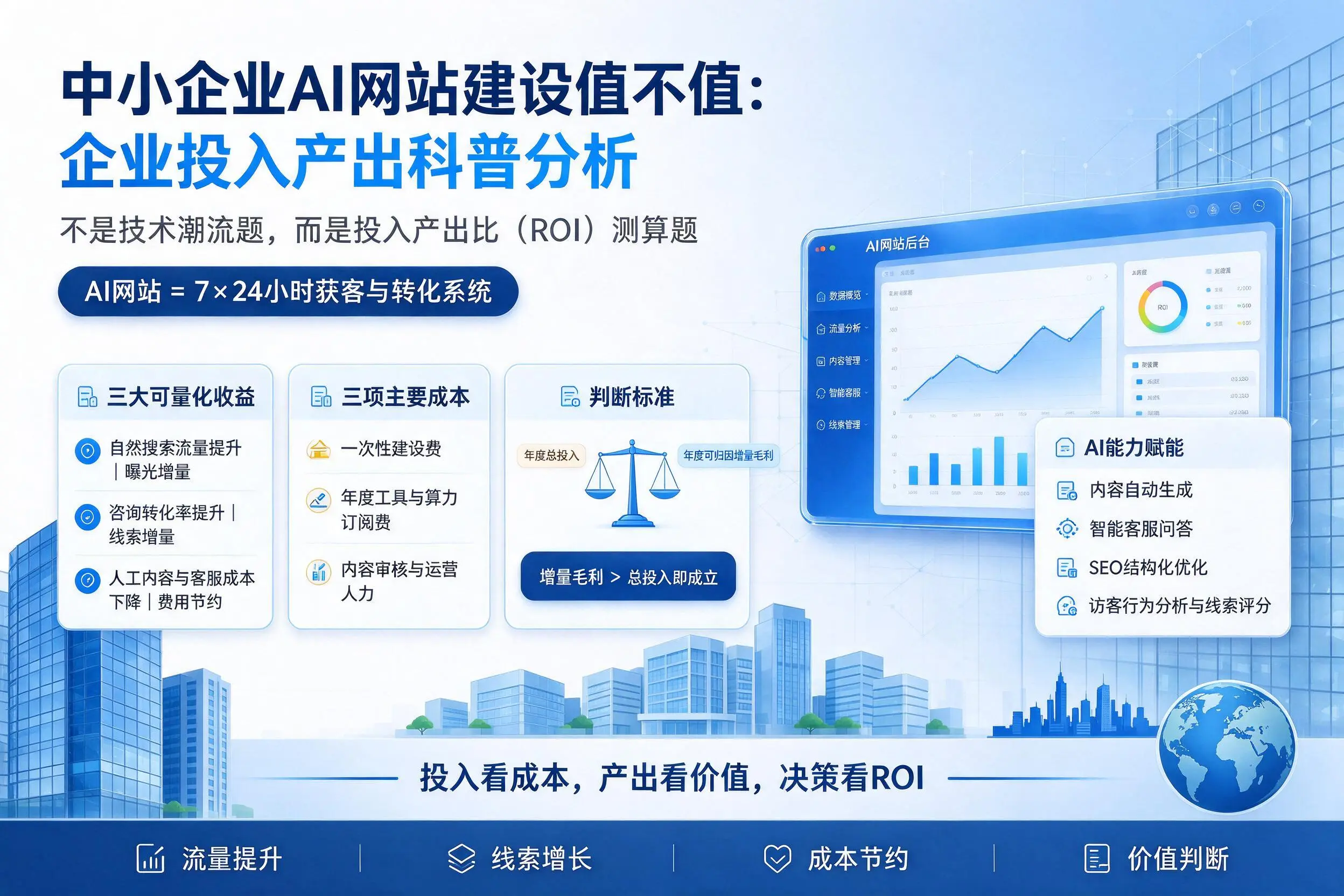 中小企业AI网站建设值不值：黑河企业投入产出科普分析