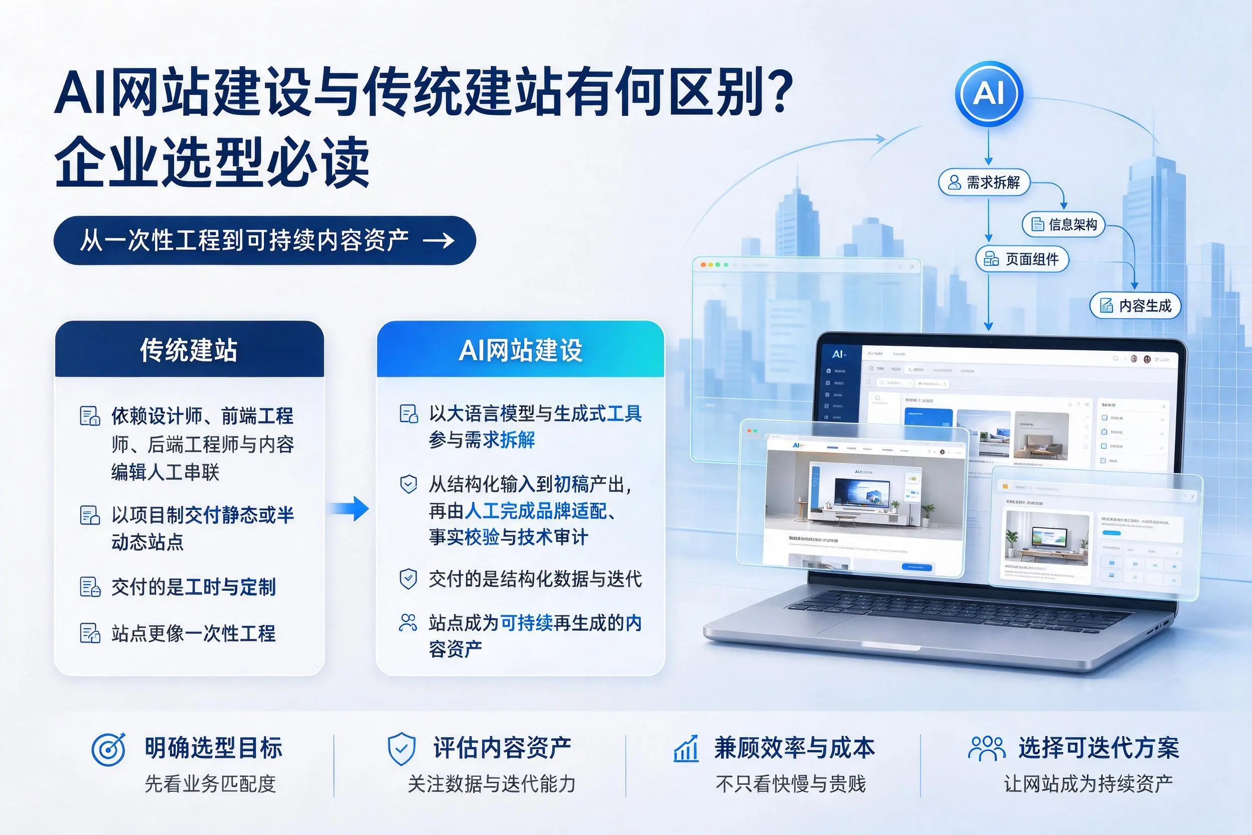 AI网站建设与传统建站有何区别？黑河企业选型必读
