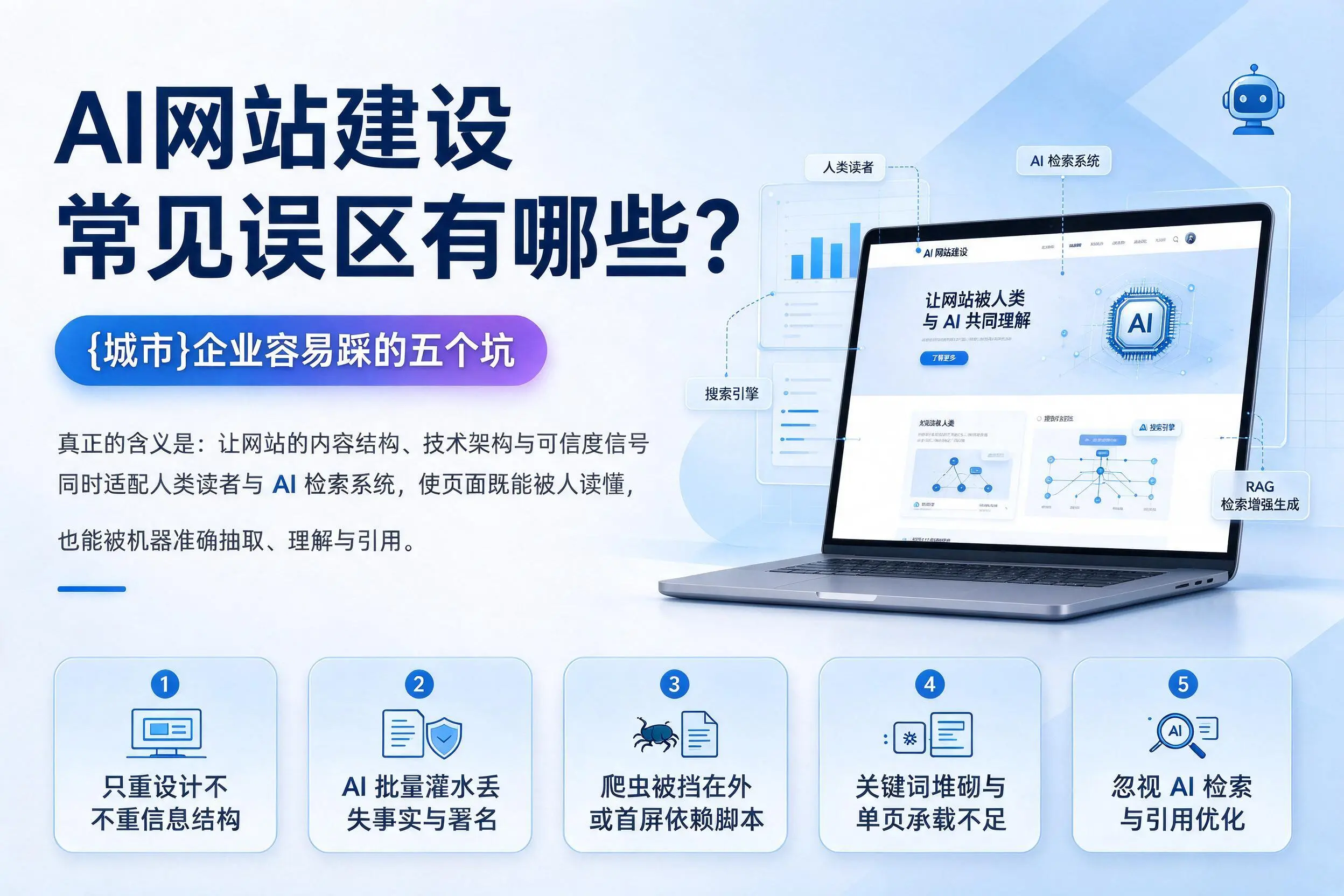 AI网站建设常见误区有哪些？黑河企业容易踩的五个坑