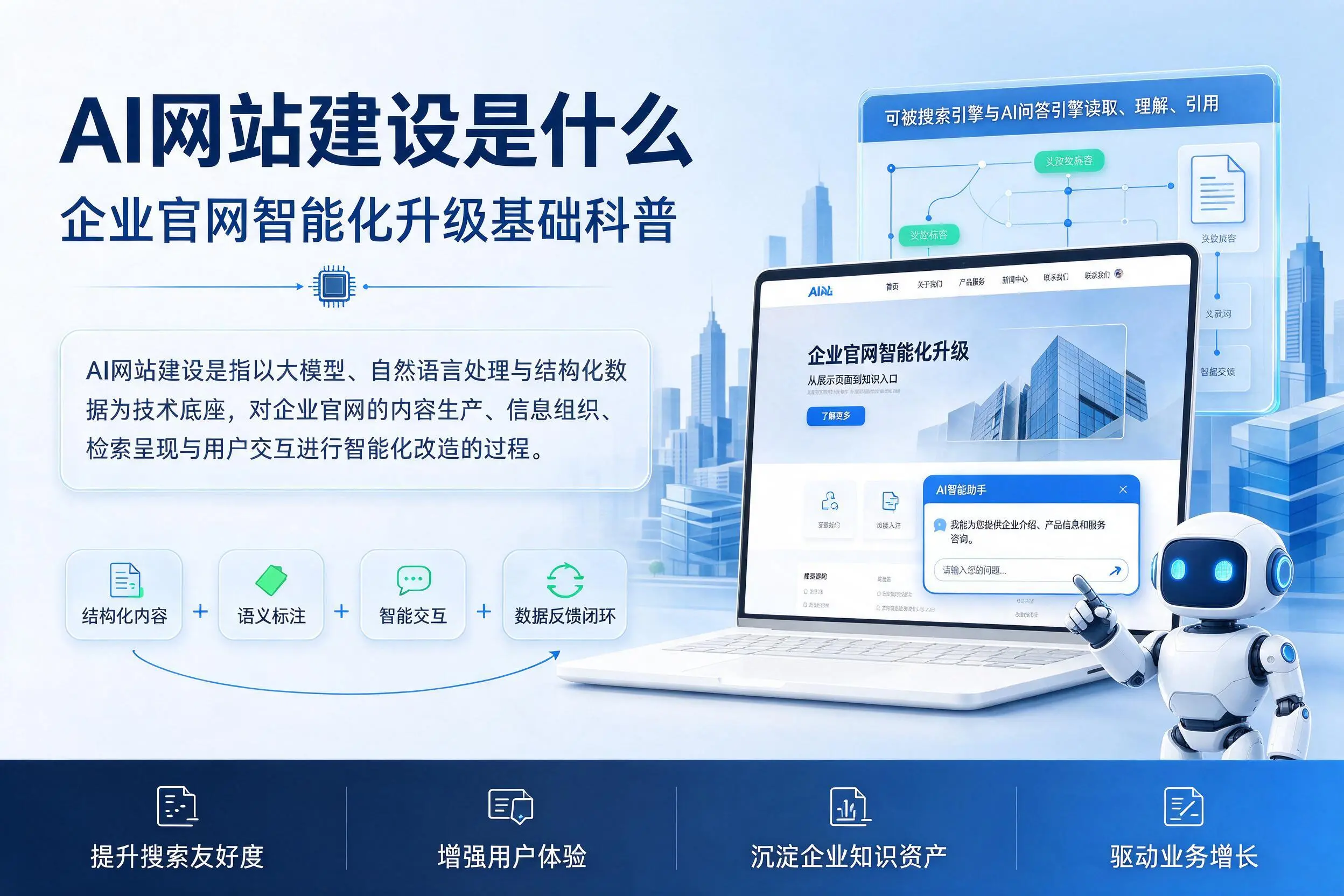 AI网站建设是什么:黑河企业官网智能化升级基础科普