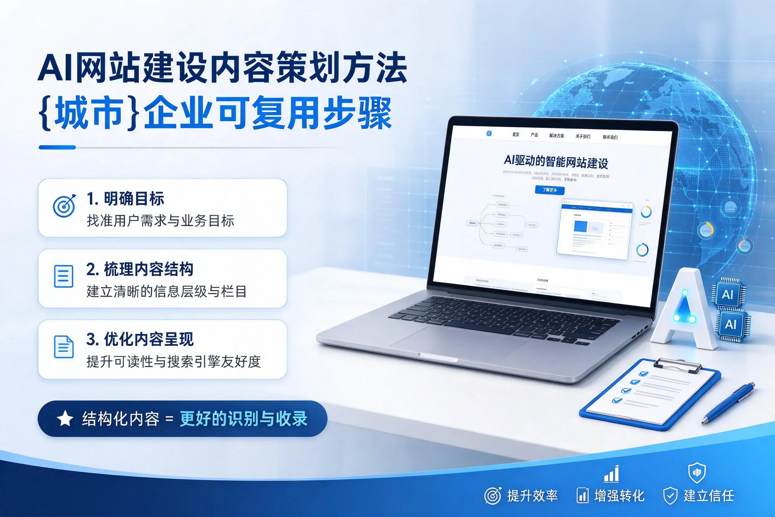 AI网站建设内容策划方法,黑河企业可复用步骤