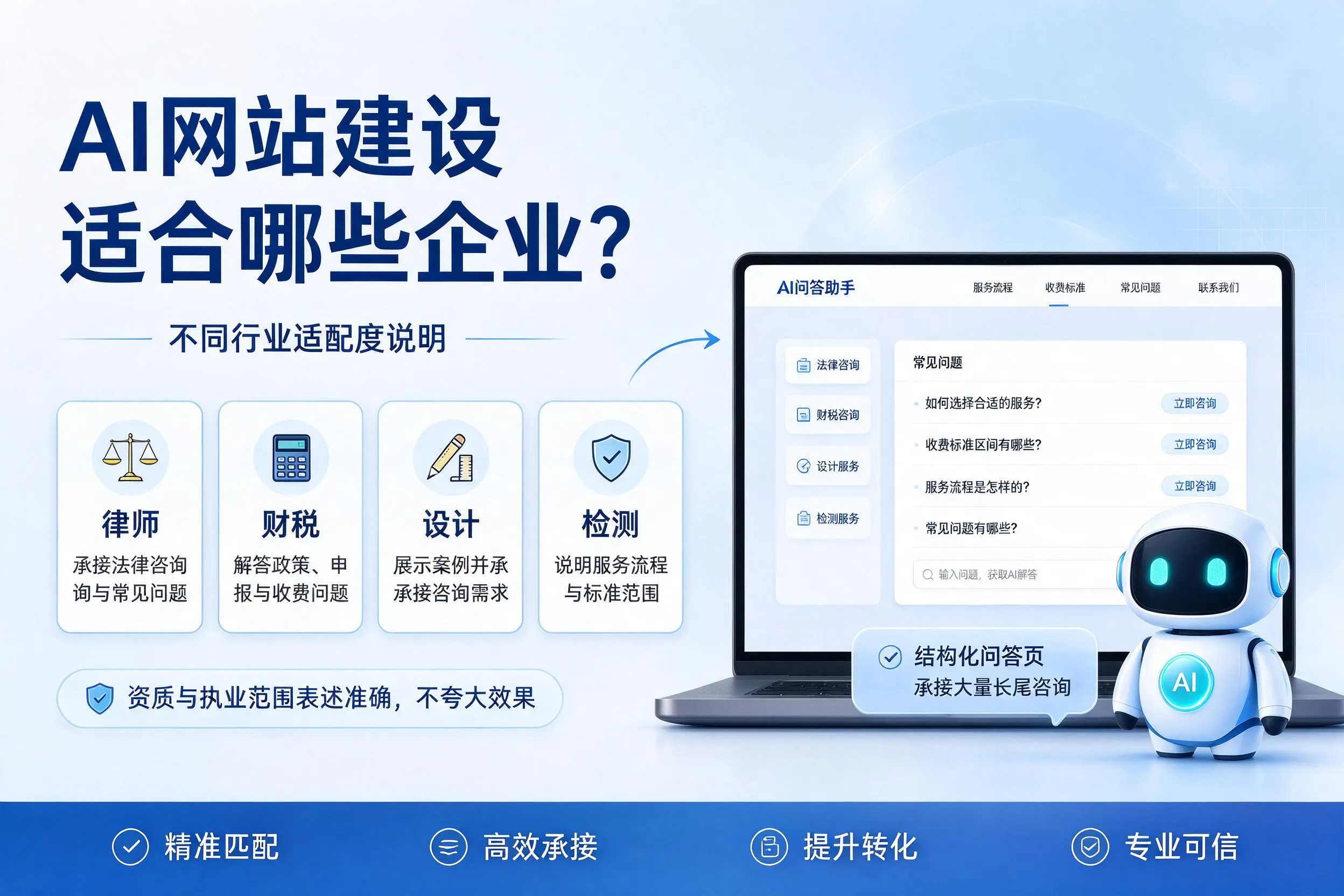 AI网站建设适合哪些企业？黑河不同行业适配度说明