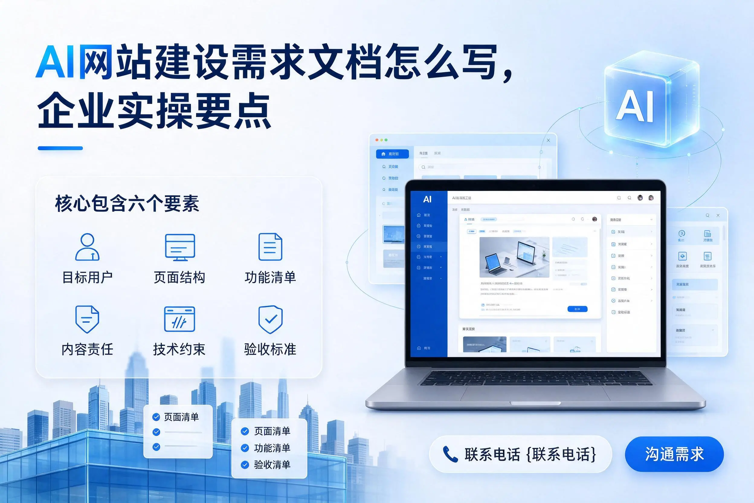 AI网站建设需求文档怎么写，黑河企业实操要点