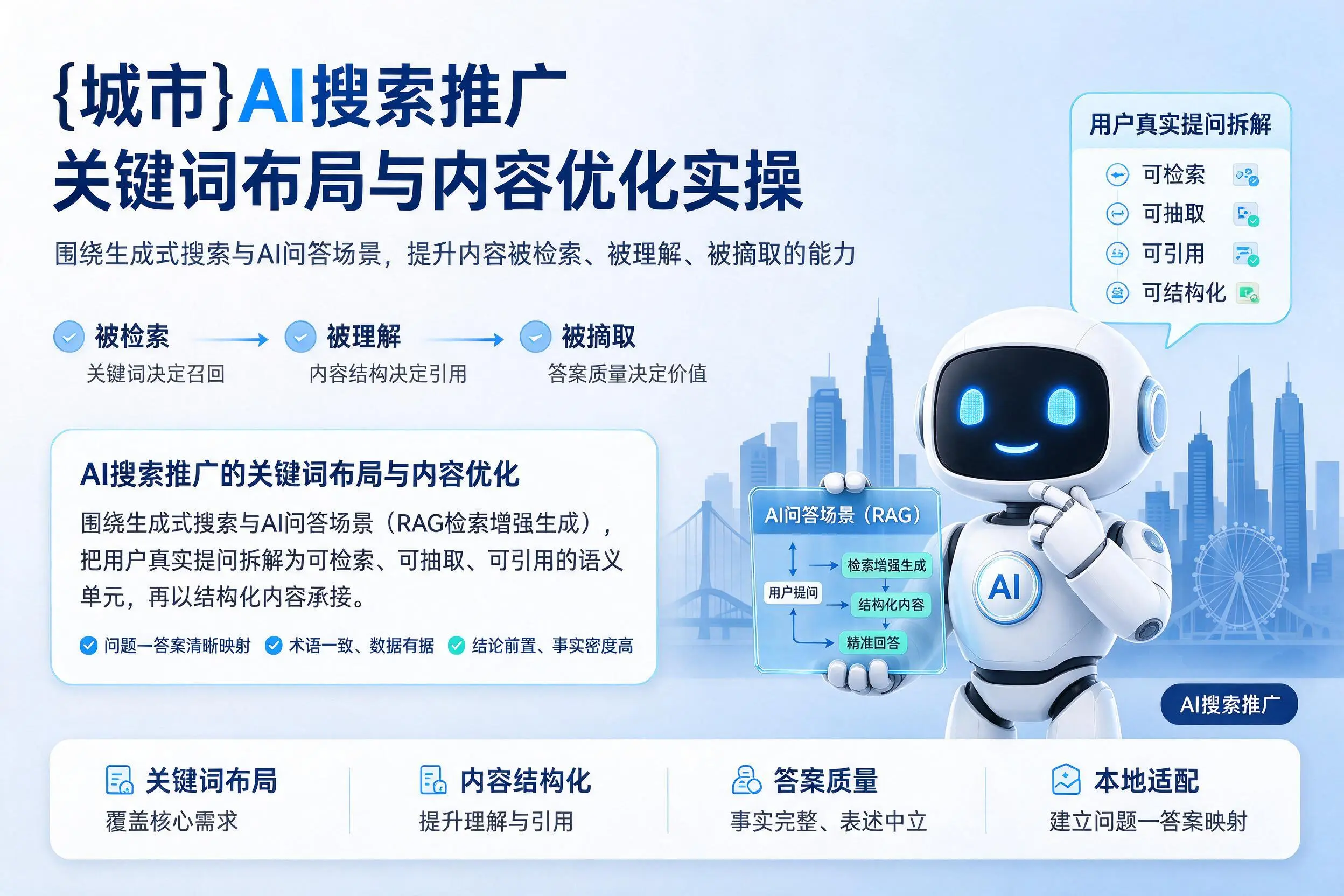 黑河AI搜索推广关键词布局与内容优化实操
